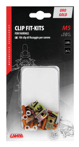 Lampa Clip Fit-Kits, kit clip di fissaggio per carene (5 MA) - 10 pz - Oro 91657