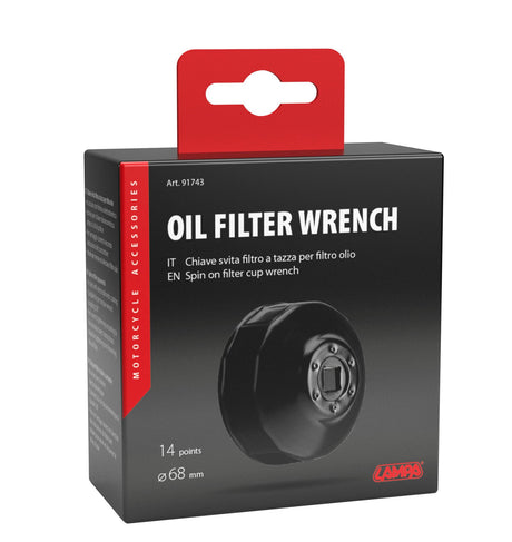 Lampa Chiave svita filtro a tazza per filtro olio per filtro  68 mm con 14 lati 91743
