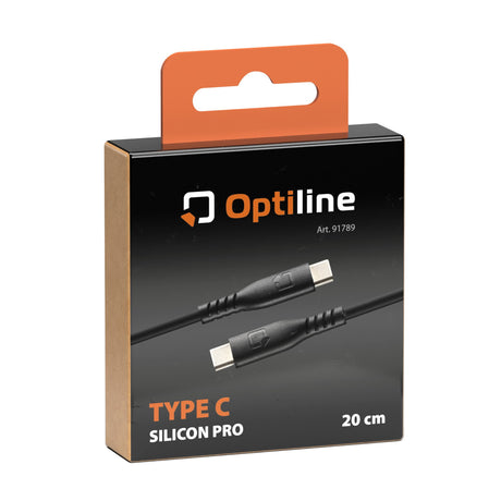 Optiline Pro, cavo in silicone Usb Type C > Usb Type C - 20 cm