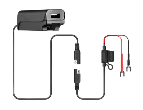 Optiline Trek X, Caricatore usb con doppia presa USB (USB A + USB C) resistente alla pioggia