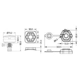 Osculati 360-Grad-Navigationslicht, tragbar, weiß, Bajonettanschluss 11.139.41