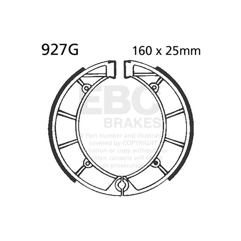 EBC Brake Shoes Moto Morini Kanguro 83-86 Grooved 927G