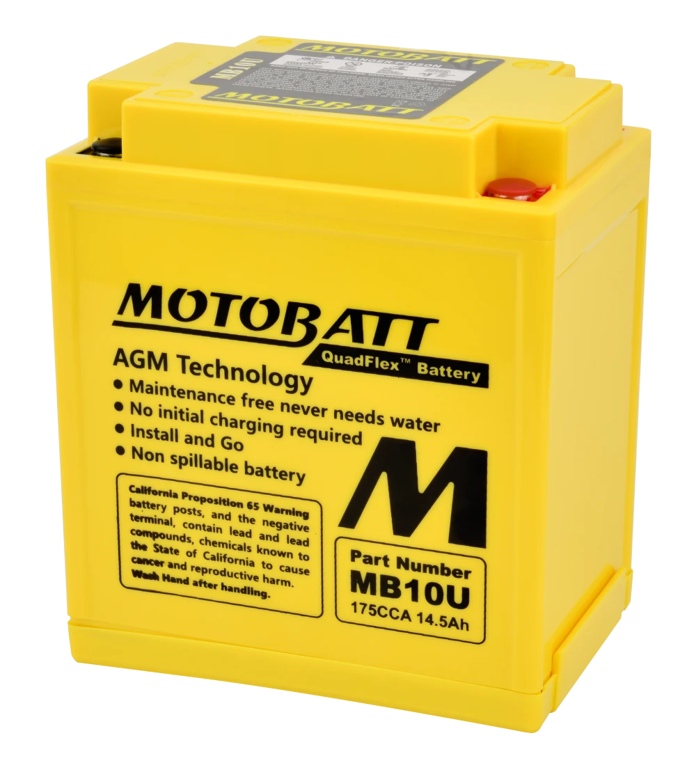 MotoBatt Battery MB10U QuadFlex AGM 12 V / approx. 14.5 Ah for motorcycles &amp; powersports