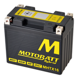 MotoBatt MHTX16 Hybrid 12V Battery for Motorcycles &amp; Powersports, AGM/Lithium Hybrid Technology