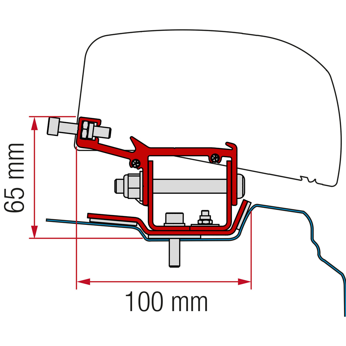 Fiamma Kit adattatore veranda per Renault Trafic L1 H1 dal 2014
