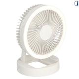 Di-Tec Ventilatore Tramontana con batteria ricaricabile e luce integrata