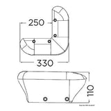 Protezione per pontile 330 mm blu