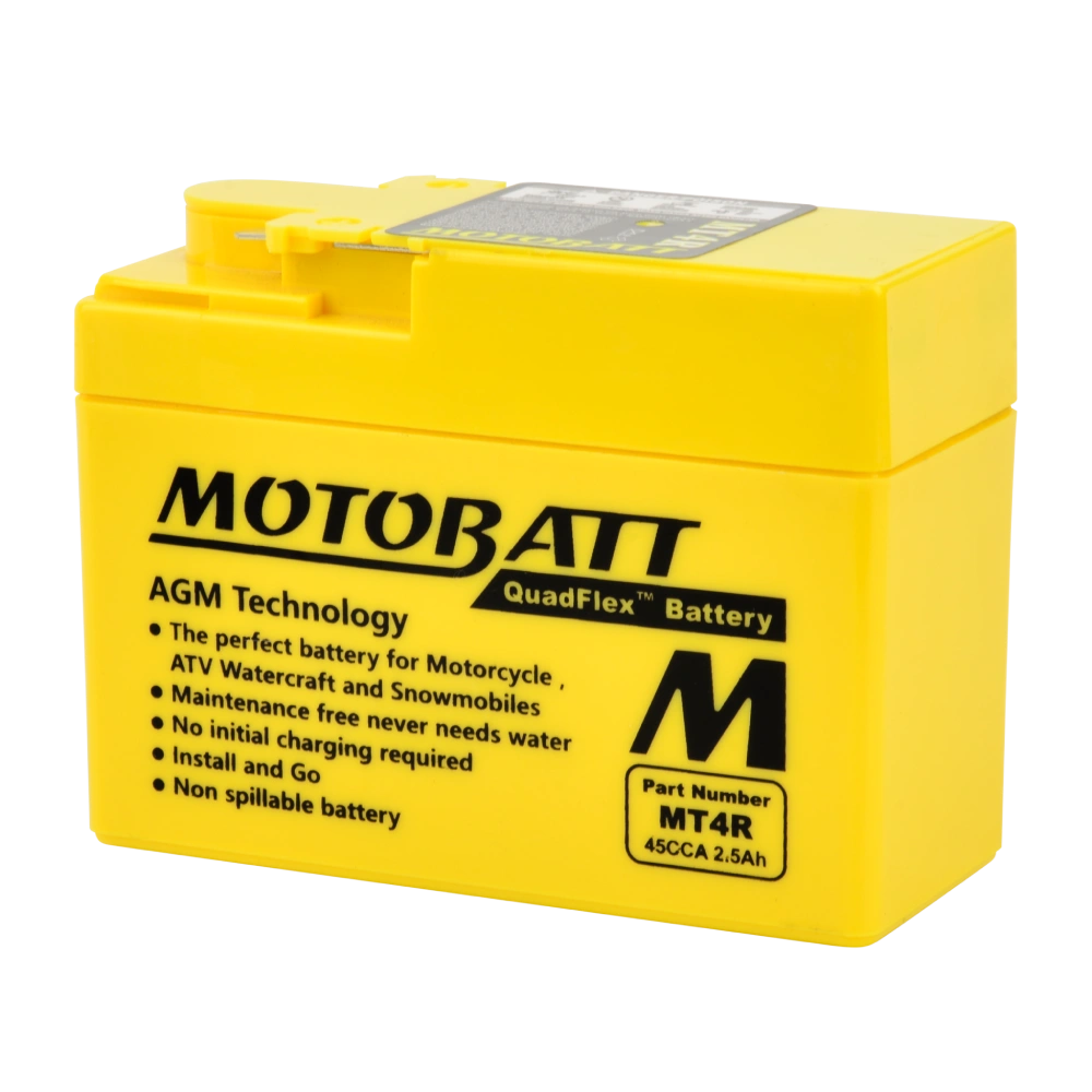 MotoBatt Batteria MT4R QuadFlex AGM  12 V / circa 2,5 Ah per moto & powersport leggeri