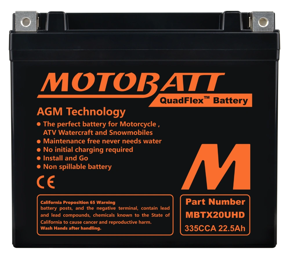 MotoBatt Batteria MBTX20UHD QuadFlex AGM  12 V / ~22 Ah per moto & powersport