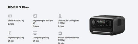 Power Station Portatile EcoFlow RIVER 3 PLUS