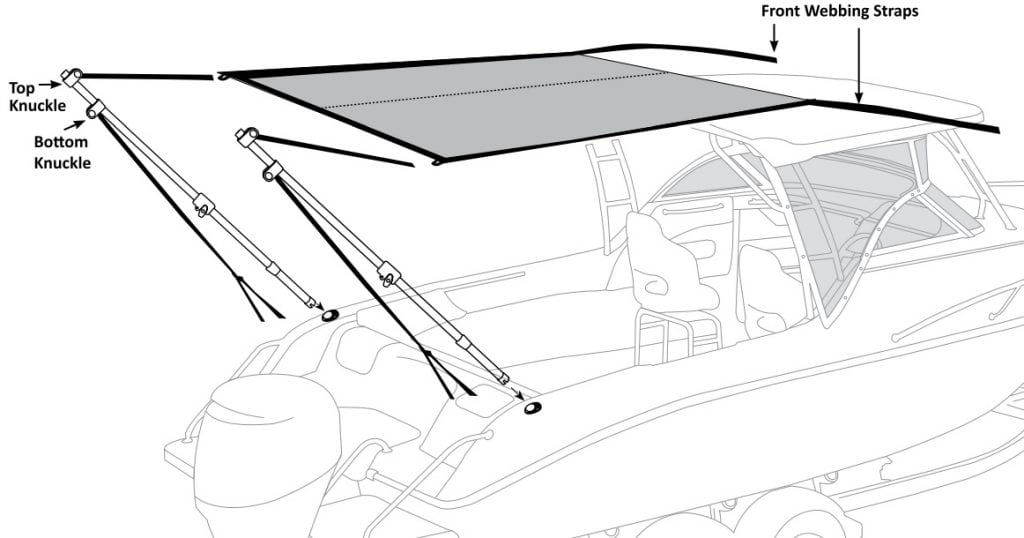 Toldo extensible Oceansouth T-Top Azul MA 045H