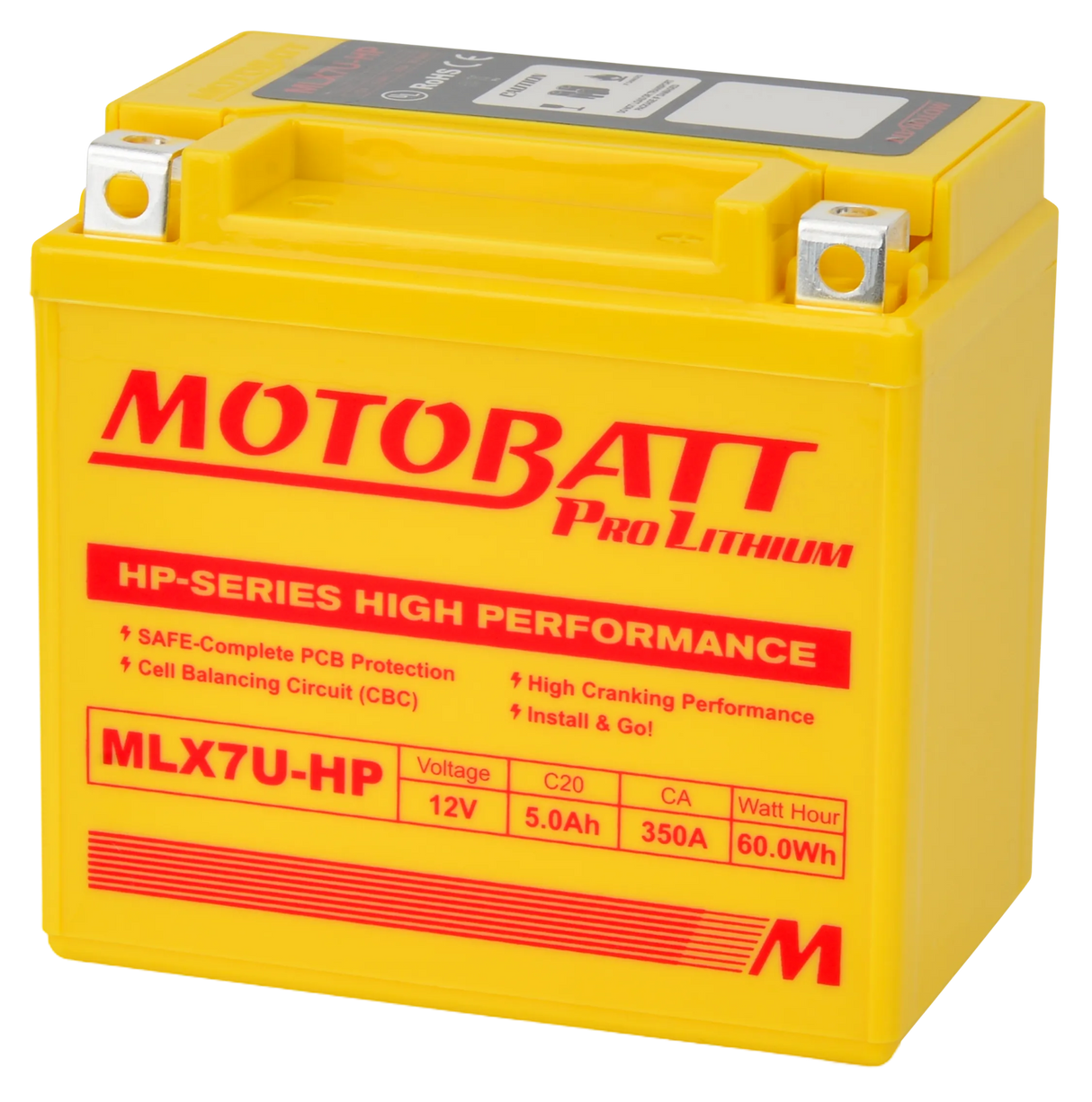 MotoBatt Batteria MLX7U-HP Lithium HP  LiFePO 12 V ultraleggera per moto & powersport