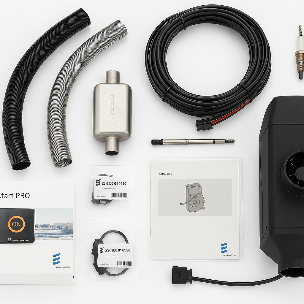 Calentador Eberspaecher Airtronic As3 de 12 V + Kit de instalación + Easy Start Pro (252953050000+252720800000+221000352200)