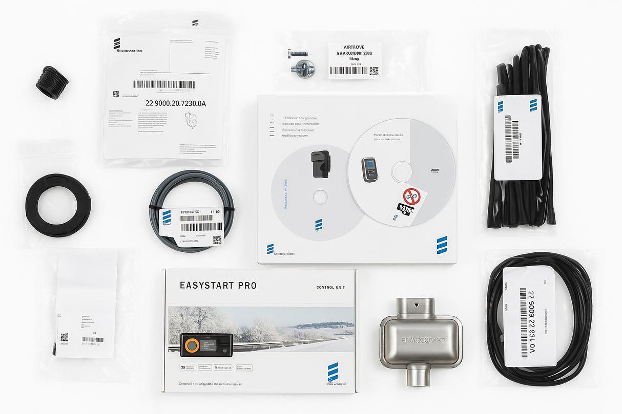 Calentador Eberspaecher Airtronic As3 de 12 V + Kit de instalación + Easy Start Pro (252953050000+252720800000+221000352200)