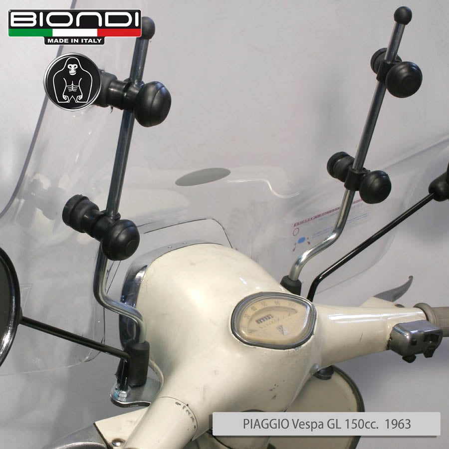 Biondi Parabrezza Club Piaggio Vespa Special 1985 con Kit Attacchi