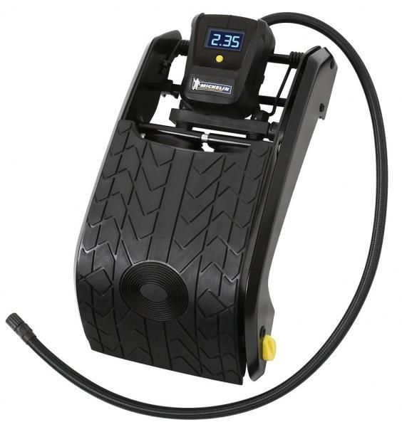 Michelin Doppelzylinder-Fußpumpe mit digitalem Manometer