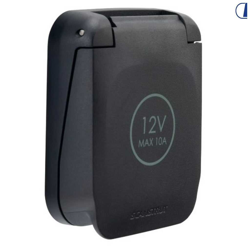 Di-Tec Presa 12V 10A da esterno per camper Serie Ventura IP68/IP69K