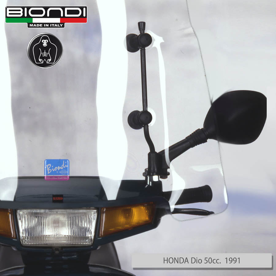 Biondi Parabrezza Pro Honda Dio DJ 50 cc 1991 Trasparente con Attacchi