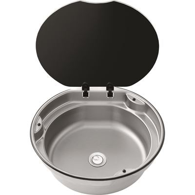 Lavello Tondo Scomparsa Dometic  420mm con Coperchio Vetro - Camper 9600027592