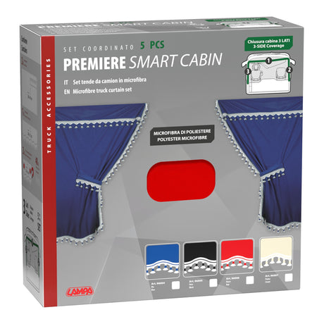 Lampa Premiere smart cabin, set tende microfibra per camion - Rosso 96006
