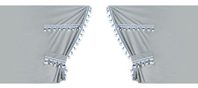 Lampa Luxury Smart, set tende in poliestere per camion - Argento/Blu 96033