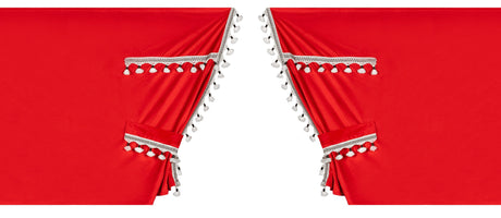 Lampa Luxury Smart, set tende in poliestere per camion - Rosso/Nero 96036