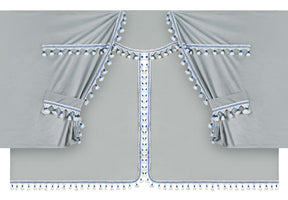 Lampa Luxury Pro-Cabin, set tende in poliestere per camion - Argento/Blu 96038