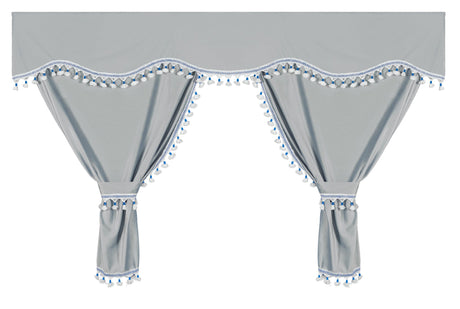 Lampa Luxury Pro-Cabin, set tende in poliestere per camion - Argento/Blu 96038
