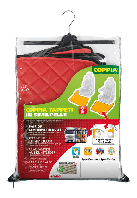 Coppia tappeti in Skeentex Rosso Daf XF 105 (02/04>12/14) automatico, manuale 96100