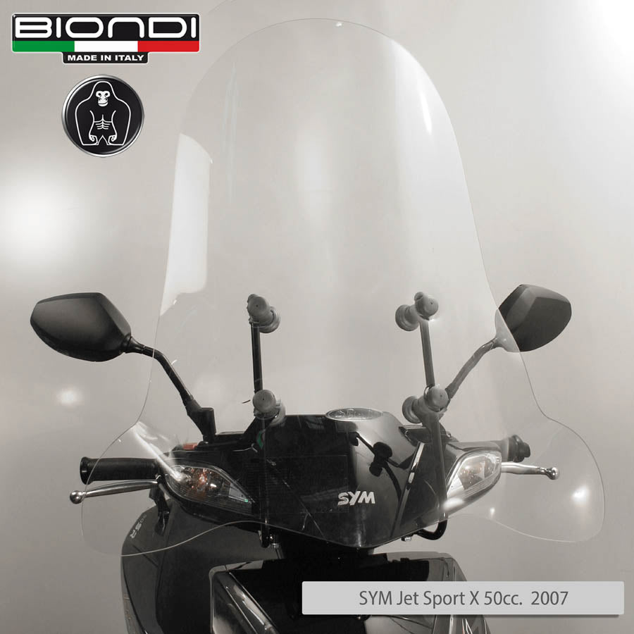 Biondi Parabrezza Club Scooter Trasparente - Solo Schermo 74x69 cm