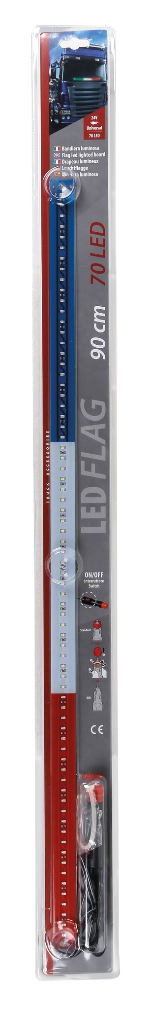 Lampa Bandiera Luminosa Francia 90 cm 72 LED 24V