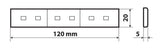 Lampa Bandiera Italia luminosa a 6 led, 24V 96969