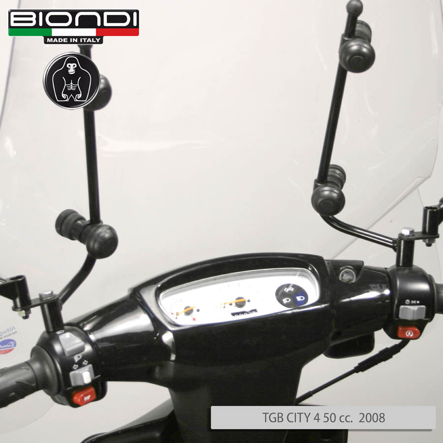 Biondi Parabrezza Pro SYM Megalo AK12 125 cc 2006 Trasparente con Attacchi