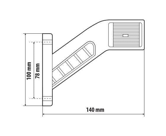 Lampa Alpha Flex 12, luce ingombro - 6 Led - 12/24V - Destra 96995