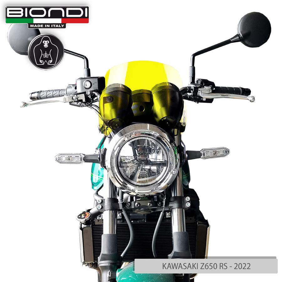 Biondi Cupolino Caffè Giallo Kawasaki Z650 RS e Triumph Scrambler Speed Street Twin - Kit Incluso