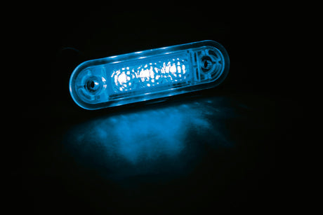 Lampa Luce ingombro a 3 Led, montaggio ad incasso, 12/24V - Blu 97004