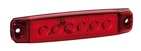 Lampa Luce ingombro a 6 Led, montaggio in superficie,12/24V - Rosso 97008