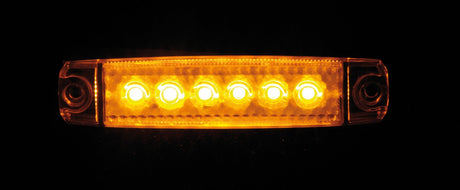Lampa Luce ingombro a 6 Led, montaggio in superficie,12/24V - Arancio 97009