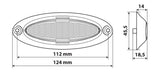 Lampa Luce di Ingombro 4 LED 12/24V Bianco - Montaggio Superficiale