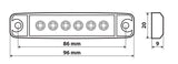 Lampa Luce Ingombro 6 LED 12/24V Bianca - Conf. da 20 pz