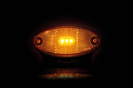 Lampa Luce ingombro con catarifrangente e staffa - 3 Led - 12/24V - Arancio 97027
