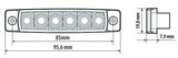 Lampa Luce ingombro - 6 Led - 12/24V - Arancio 97037