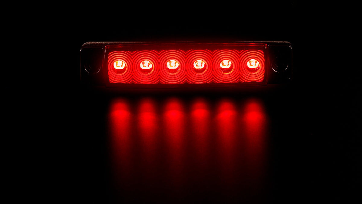 Lampa Luce ingombro - 6 Led - 12/24V - Rosso 97036