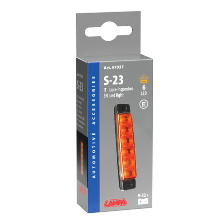 Lampa Luce ingombro - 6 Led - 12/24V - Arancio 97037