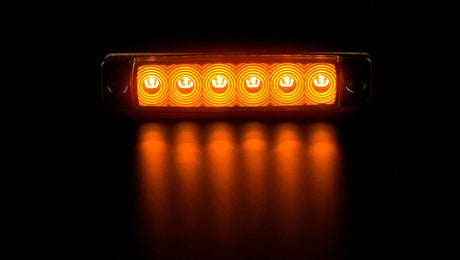 Lampa Luce ingombro - 6 Led - 12/24V - Arancio 97037