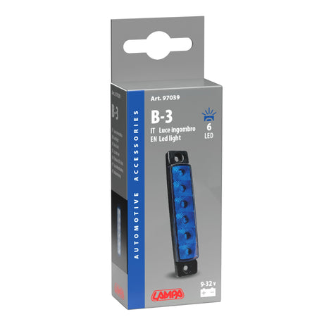 Lampa Luce decorativa - 6 Led - 12/24V - Blu 97039