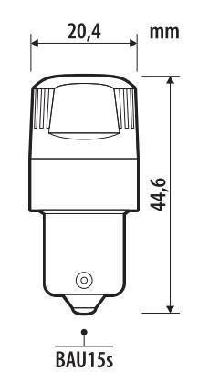 Pilot 24V Pro-User Series - (PY21W) - BAU15s - 2 pz - Scatola - Arancio - Doppia polarità - Resistenza incorporata