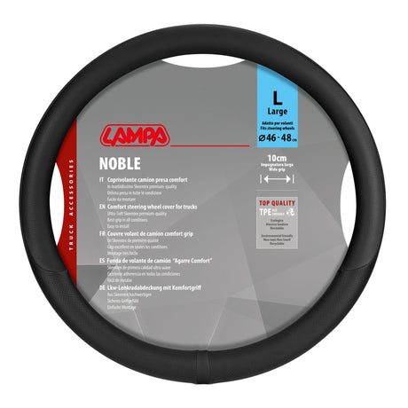 Lampa Noble, coprivolante in Skeentex - L -  46/48 cm - Nero 97082