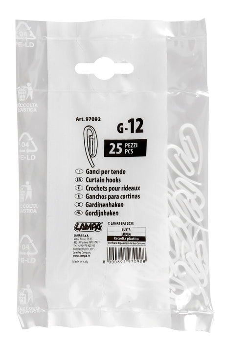 Lampa Ganci per tende - G-12 - 25 pz 97092