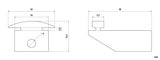 Lampa Set 25 supporti per binario uso parete e soffitto 97110